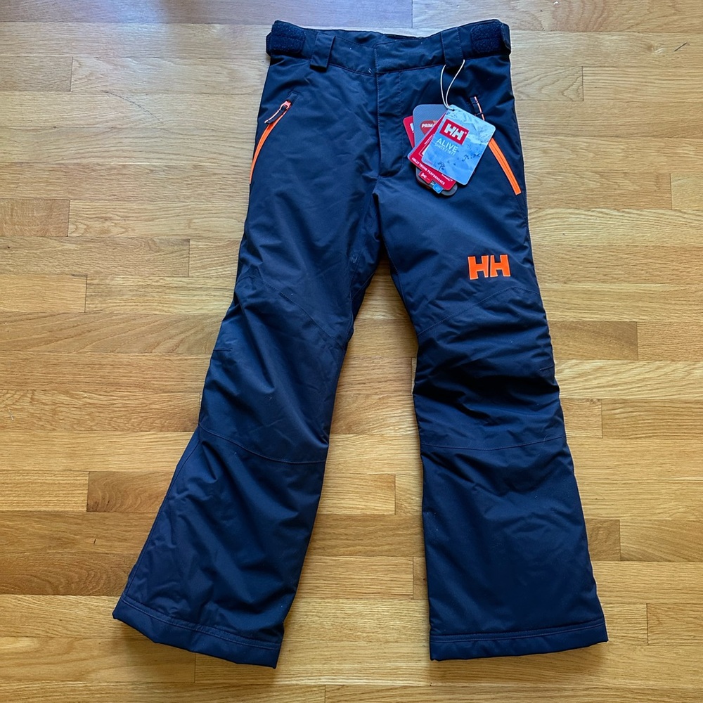 Helly Hansen Kids' Dark Blue and Orange Ski Pants